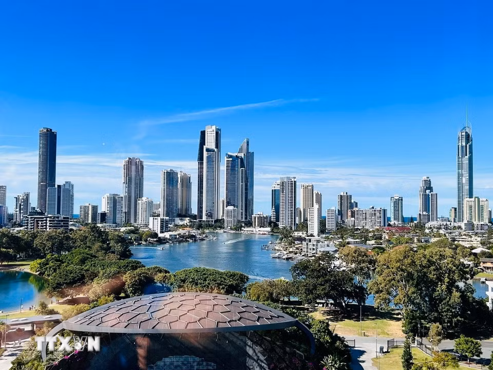 "Home of the Arts" - khu phức hợp văn hóa tại thị trấn Surfers Paradise, bang Queensland là điểm dừng chân hấp dẫn du khách khi đi du lịch Australia. (Ảnh: Thanh Tú/TTXVN)