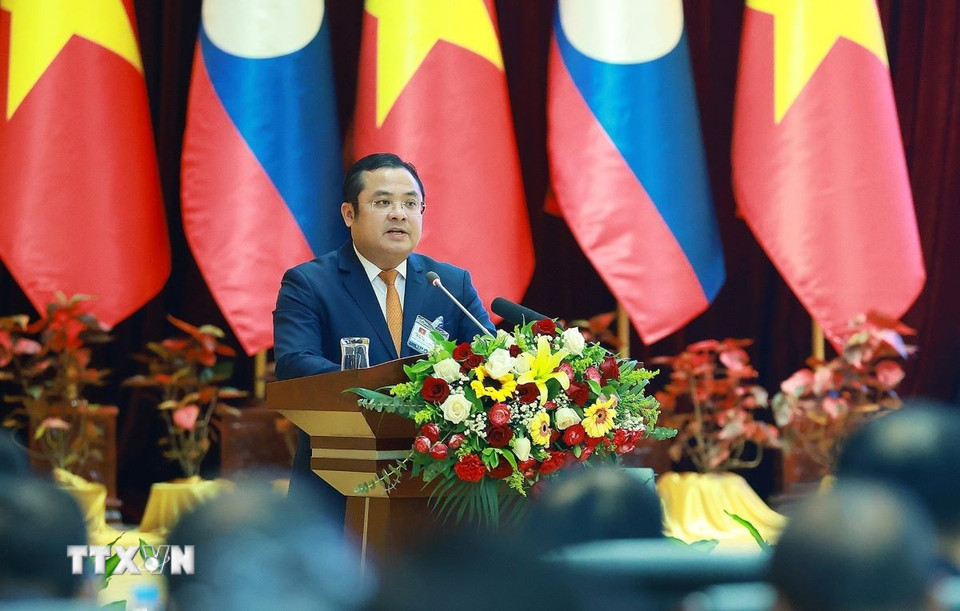 Ông Phùng Quang Hiệp, Chủ tịch Hội đồng thành viên Tập đoàn Hóa chất Việt Nam phát biểu tham luận. (Ảnh: Dương Giang/TTXVN)