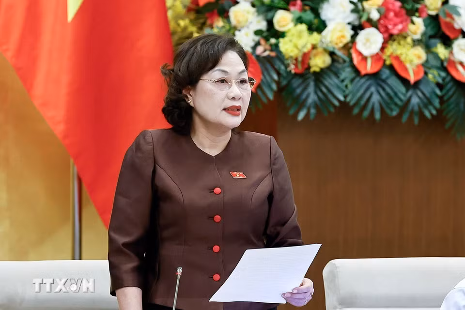 Phó Chủ tịch Quốc hội Nguyễn Thị Hồng phát biểu. (Ảnh: Doãn Tấn/TTXVN)