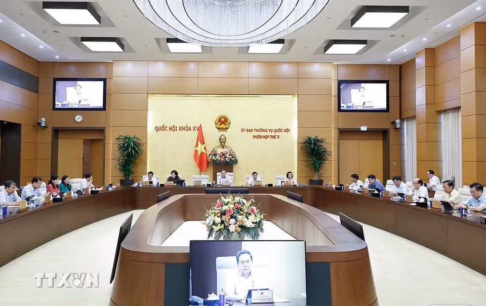 Chủ tịch Quốc hội Trần Thanh Mẫn phát biểu. (Ảnh: Doãn Tấn/TTXVN)