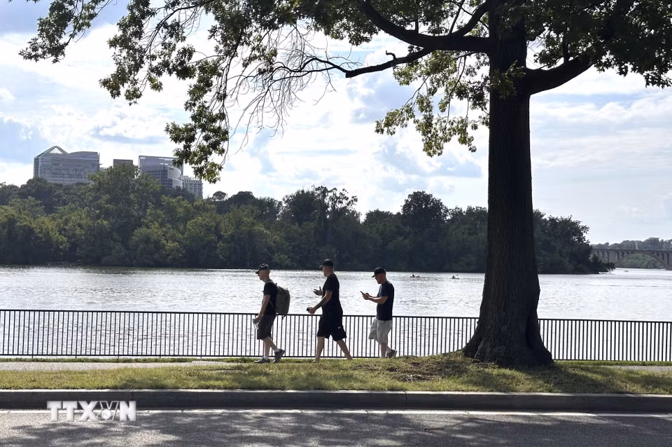 Đi dọc bờ Đông của Potomac, dễ dàng nhận thấy phần lớn diện tích ven sông là không gian mở. (Ảnh: Ngọc Quang/TTXVN)
