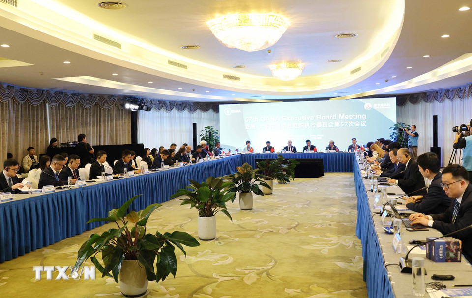 Hội nghị Ban chấp hành Tổ chức các hãng thông tấn châu Á-Thái Bình Dương lần thứ 57. (Ảnh: Công Tuyên/ TTXVN)