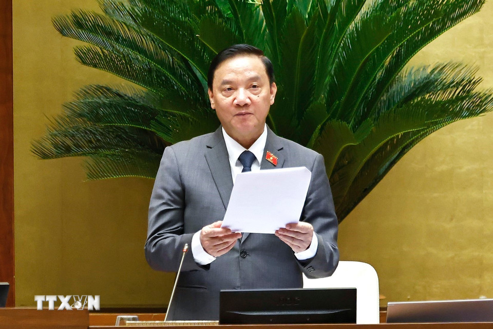 Phó Chủ tịch Quốc hội Nguyễn Khắc Định phát biểu. (Ảnh: Doãn Tấn/TTXVN)