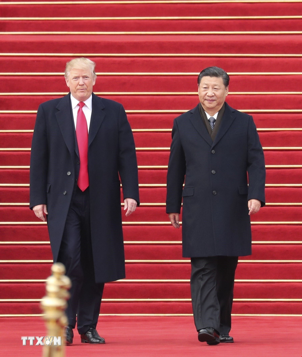 Tổng thống Mỹ Donald Trump (trái) sẽ gặp Chủ tịch Trung Quốc Tập Cận Bình (phải) vào ngày 30/10, trong khuôn khổ chuyến công du châu Á. (Ảnh: THX/TTXVN)