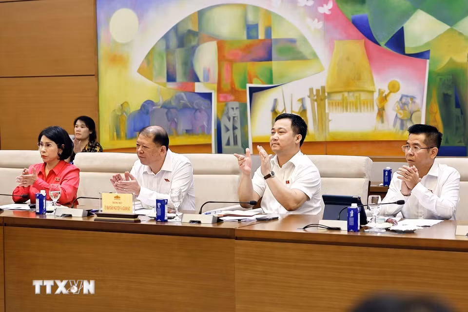 Đại biểu dự cuộc làm việc. (Ảnh: Doãn Tấn/TTXVN)