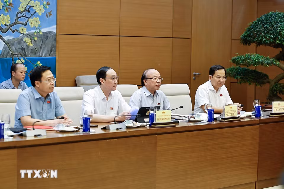 Đại biểu dự cuộc làm việc. (Ảnh: Doãn Tấn/TTXVN)