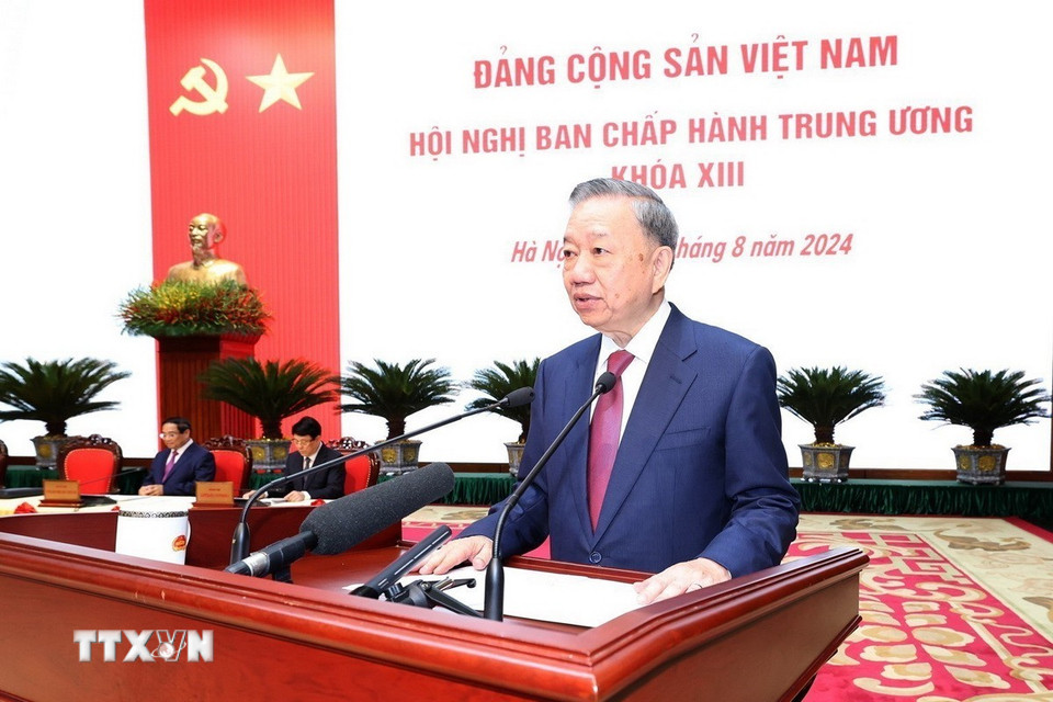 Tổng Bí thư Tô Lâm phát biểu. (Ảnh: TTXVN)