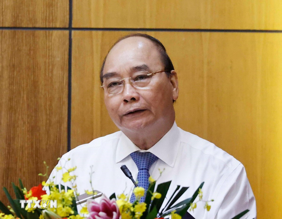 Bộ Chính trị quyết định kỷ luật bằng hình thức cảnh cáo đối với đồng chí Nguyễn Xuân Phúc, do vi phạm trong thời gian giữ chức vụ Thủ tướng Chính phủ. (Ảnh: TTXVN)