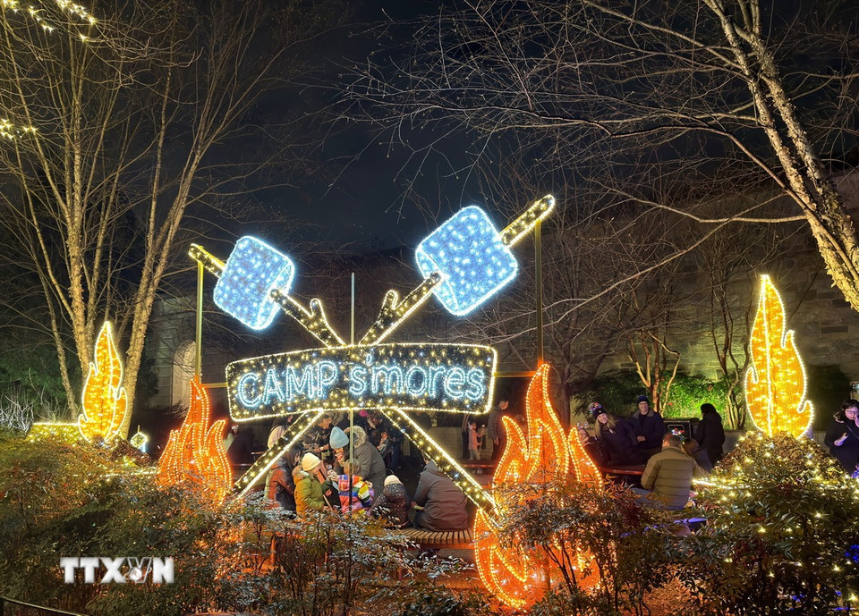 ZooLights Washington DC là sự hòa quyện giữa ánh sáng, thiên nhiên và tinh thần lễ hội. (Ảnh: Ngọc Quang/TTXVN)