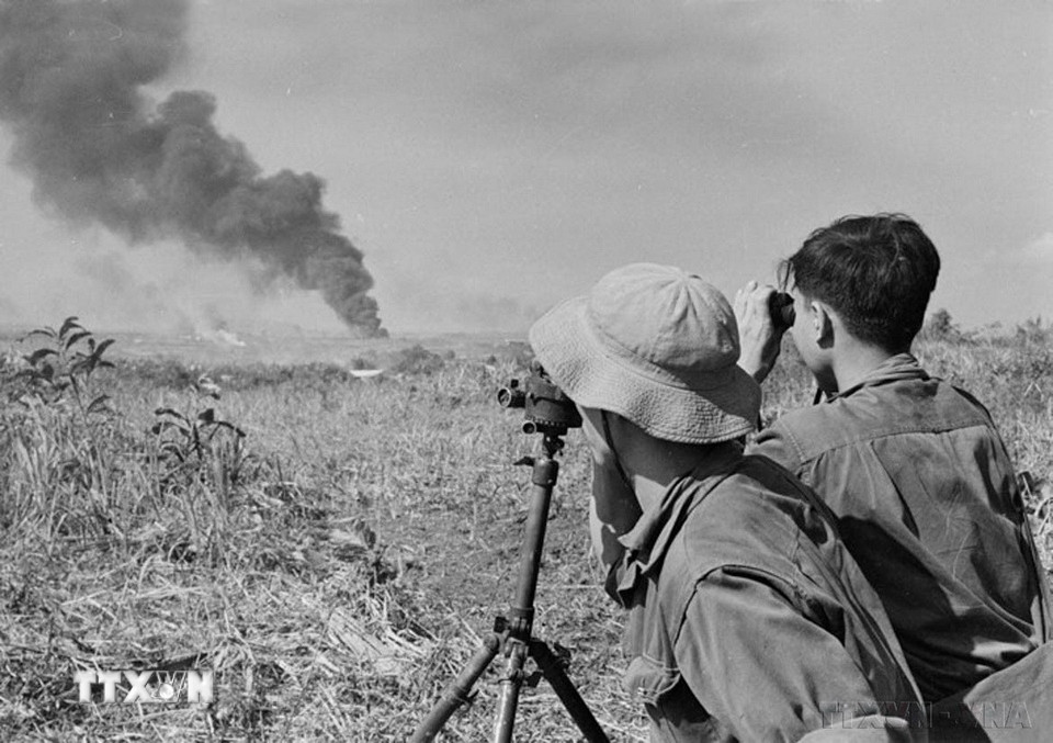 Quân giải phóng trong chiến dịch Tây Nguyên. (Ảnh: )TTXVN