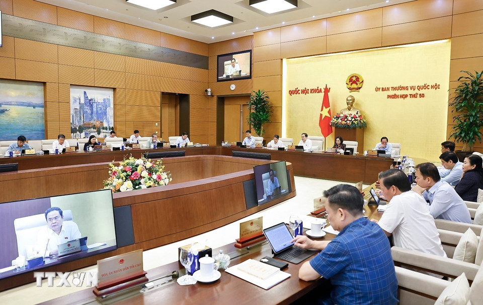 Chủ tịch Quốc hội Trần Thanh Mẫn phát biểu. (Ảnh: Doãn Tấn/TTXVN)