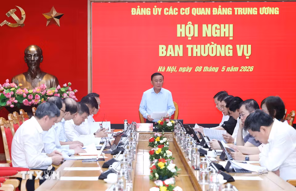 Hội nghị Ban Thường vụ Đảng ủy các cơ quan Đảng Trung ương. (Ảnh: Phương Hoa/TTXVN)