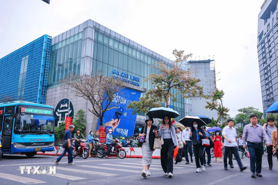 Nhà ga Cát Linh, điểm đầu tiên trên tuyến đường sắt đô thị 2A: Cát Linh-Hà Đông. (Ảnh: Hoàng Hiếu/TTXVN)