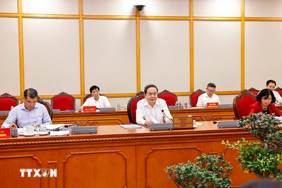 Chủ tịch Quốc hội Trần Thanh Mẫn phát biểu. (Ảnh: Doãn Tấn/TTXVN)