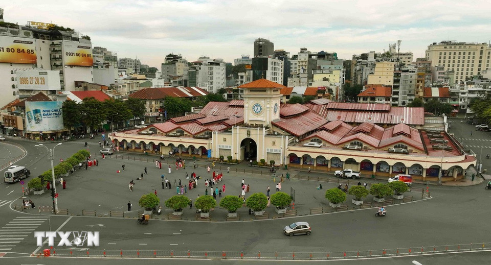 Chợ Bến Thành thuộc Quận 1, Thành phố Hồ Chí Minh. (Ảnh: Vũ Sinh/TTXVN)