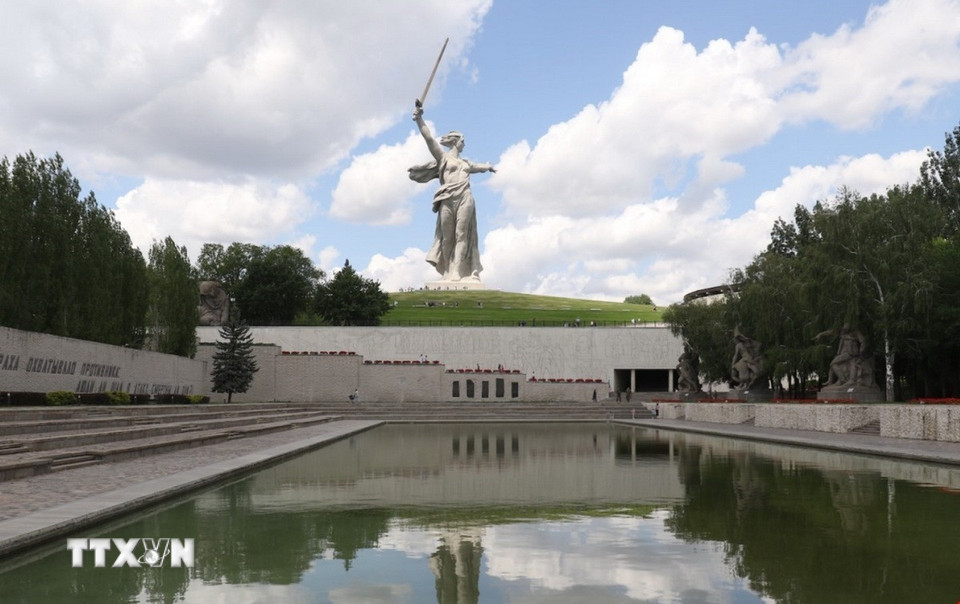 Quang cảnh Khu tưởng niệm Đồi Mamaev ở thành phố Volgograd, Liên bang Nga. (Ảnh: Quang Vinh/TTXVN)