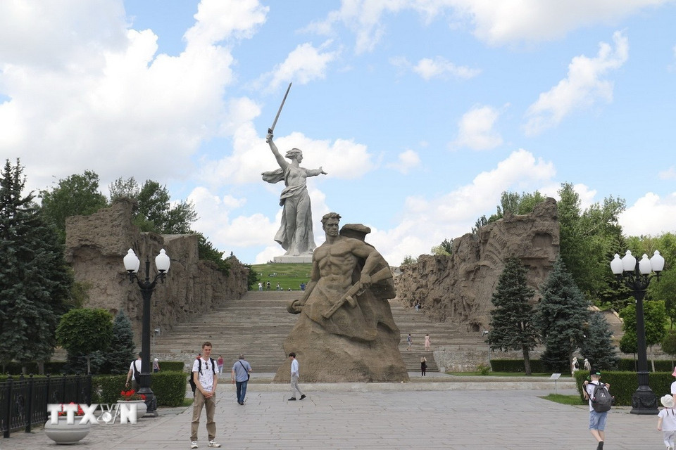 Quảng trường Quyết tử tại Khu tưởng niệm Đồi Mamaev ở thành phố Volgograd, Liên bang Nga. (Ảnh: Quang Vinh/TTXVN)