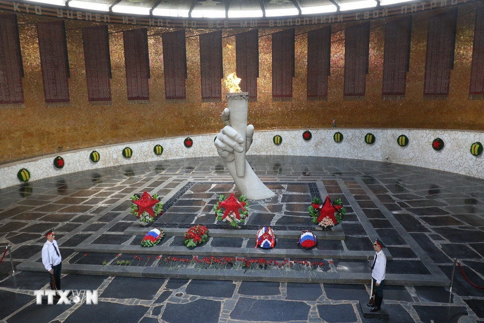 Phòng Vinh danh quân nhân tại Khu tưởng niệm Đồi Mamaev ở thành phố Volgograd, Liên bang Nga. (Ảnh: Quang Vinh/TTXVN)