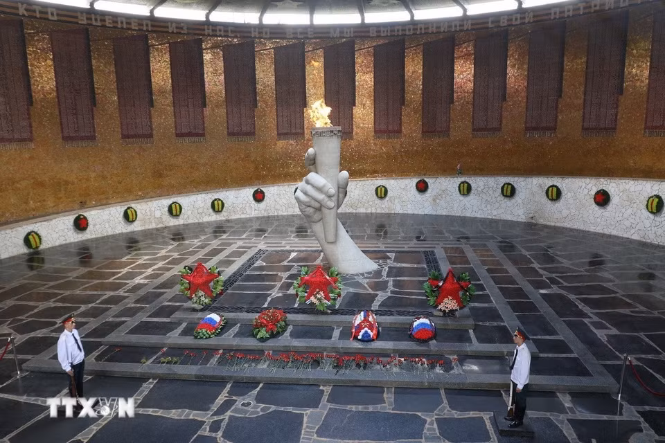 Phòng Vinh danh quân nhân tại Khu tưởng niệm Đồi Mamaev ở thành phố Volgograd, Liên bang Nga. (Ảnh: Quang Vinh/TTXVN)