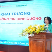 Thứ trưởng Bộ Y tế Nguyễn Thị Liên Hương phát biểu tại buổi lễ. (Ảnh: PV/Vietnam+)