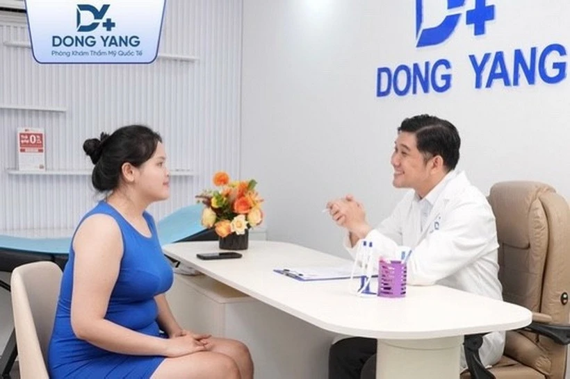 Hình ảnh quảng cáo về Phòng khám Quốc tế Dong Yang. Ảnh chụp màn hình