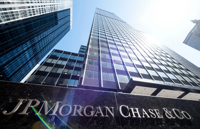 (Tư liệu) Trụ sở Ngân hàng JPMorgan Chase tại New York, Mỹ. (Ảnh: AFP/TTXVN)