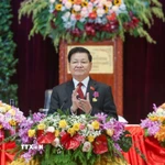 Tổng Bí thư Ban Chấp hành Trung ương Đảng Nhân dân cách mạng Lào, Chủ tịch nước Cộng hòa Dân chủ Nhân dân Lào Thongloun Sisoulith. (Ảnh: THX/TTXVN)