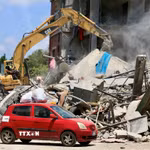 Cảnh đổ nát sau vụ không kích tại Liban. (Ảnh: THX/TTXVN)