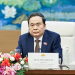 Chủ tịch Quốc hội Trần Thanh Mẫn phát biểu. (Ảnh: Doãn Tấn/TTXVN)
