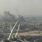 Khói bốc lên sau các vụ nổ ở Doha (Qatar) ngày 9/9/2025. (Ảnh: IRNA/TTXVN)