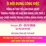 Năm nội dung công việc Tổng Bí thư khái quát trong phiên bế mạc Hội nghị Trung ương 2 khóa XIV