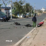 Hiện trường vụ tai nạn. (Ảnh: Đậu Tất Thành/TTXVN)