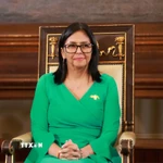Tổng thống lâm thời Venezuela Delcy Rodríguez. (Ảnh: THX/TTXVN)