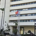 Đại sứ quán Việt Nam tại Israel nằm trong tòa nhà Beit Amot, phố Sha’ul Hamelech, Tel Aviv, Israel. (Ảnh: Đức Trung/TTXVN)