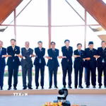 Thủ tướng Chính phủ Lê Minh Hưng và các Trưởng đoàn tham dự Phiên họp hẹp Hội nghị Cấp cao ASEAN lần thứ 48. (Ảnh: Dương Giang/TTXVN)