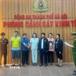 Nhóm bị can trong đường dây giết mổ, tiêu thụ lợn bệnh bị khởi tố. (Ảnh: TTXVN phát)