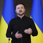 Tổng thống Ukraine Volodymyr Zelensky. (Ảnh: Kyodo/TTXVN)