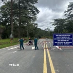 Lâm Đồng cấm đèo Prenn Đà Lạt trong 6 ngày để hoàn thành sửa chữa sạt lở. (Ảnh: Chu Quốc Hùng/TTXVN)
