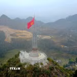 Cột cờ Lũng Cú. (Ảnh: Thành Đạt/TTXVN)