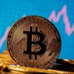 Hình ảnh minh họa đồng tiền điện tử Bitcoin. (Ảnh: Reuters/TTXVN)