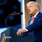 Tổng thống Mỹ Donald Trump. (Ảnh: Getty Images/TTXVN)