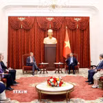 Tổng Bí thư, Chủ tịch nước Tô Lâm tiếp Đại sứ Đan Mạch Nicolai Prytz đến chào từ biệt, kết thúc nhiệm kỳ công tác tại Việt Nam. (Ảnh: Thống Nhất/TTXVN)