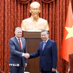 Tổng Bí thư, Chủ tịch nước Tô Lâm tiếp Đại sứ Đan Mạch Nicolai Prytz đến chào từ biệt, kết thúc nhiệm kỳ công tác tại Việt Nam. (Ảnh: Thống Nhất/TTXVN)