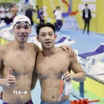 Nguyễn Huy Hoàng (trái) được kỳ vọng sẽ tiếp tục giành HCV. (Ảnh: TTXVN phát)