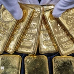 Vàng miếng tại Incheon, phía tây thủ đô Seoul, Hàn Quốc. (Ảnh: Yonhap/TTXVN)