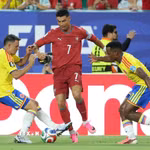 Ronaldo và đội tuyển Bồ Đào Nha rơi vào nhánh đấu 'tử thần' vòng knock-out World Cup 2026. (Ảnh: AFP/TTXVN)