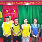 Các đối tượng trong đường dây lừa đảo bị bắt giữ.