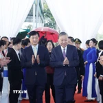 Tổng Bí thư Tô Lâm đến dự Lễ khởi công. (Ảnh: Thống Nhất/TTXVN)