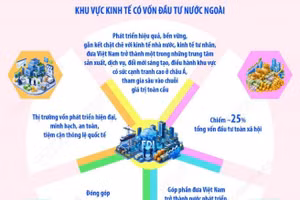 Đến năm 2045: Khu vực kinh tế có vốn đầu tư nước ngoài đóng góp 30%GDP cả nước 