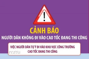 Cảnh báo người dân không đi vào cao tốc đang thi công 